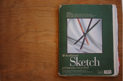 Meredith's sketchbook from the last 5 years of working at Seedhouse
