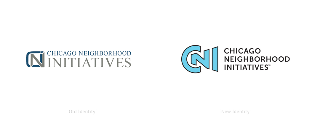 Before / After image of the CNI Logo Design