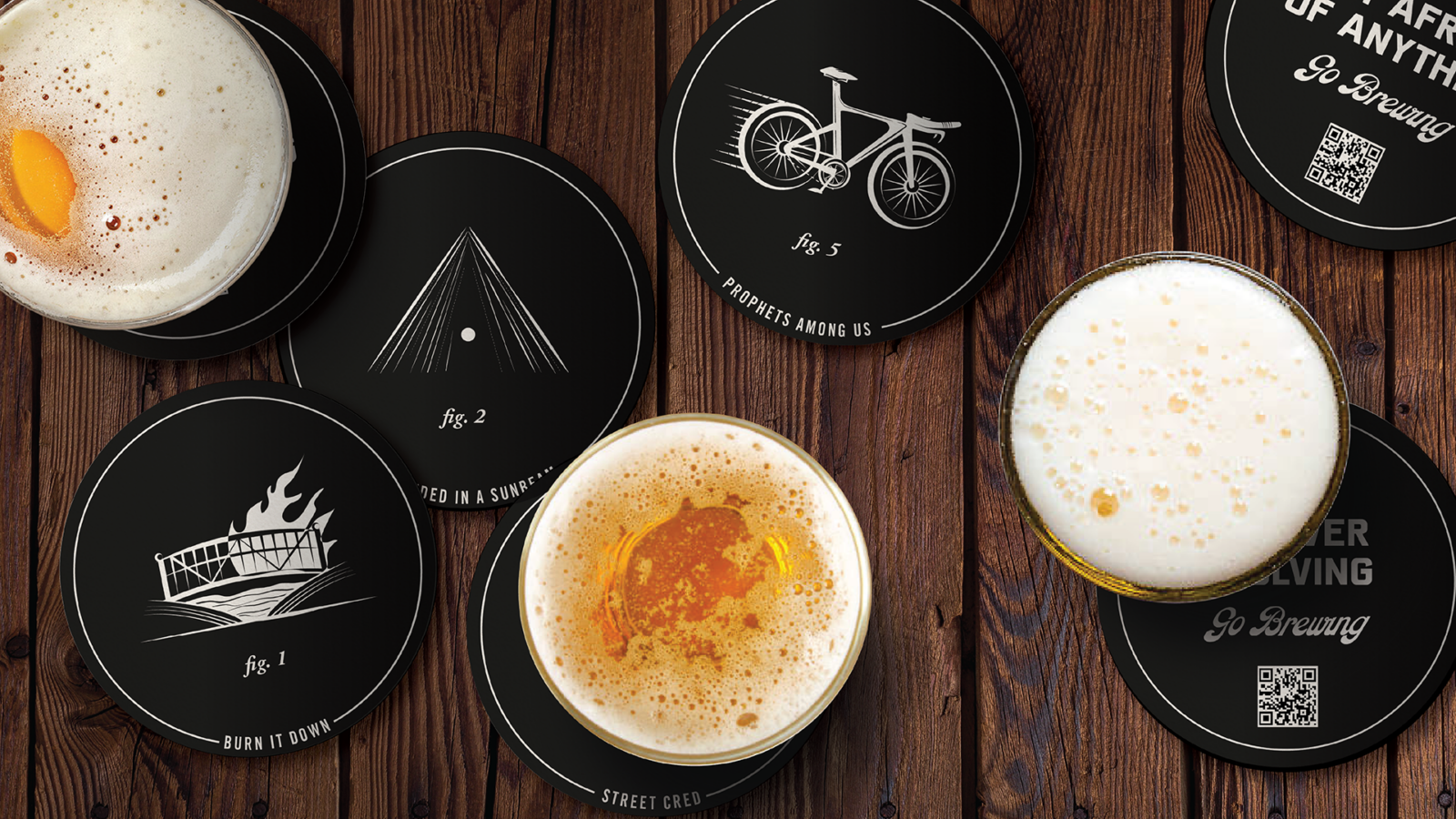 Go Brewing - coaster designs