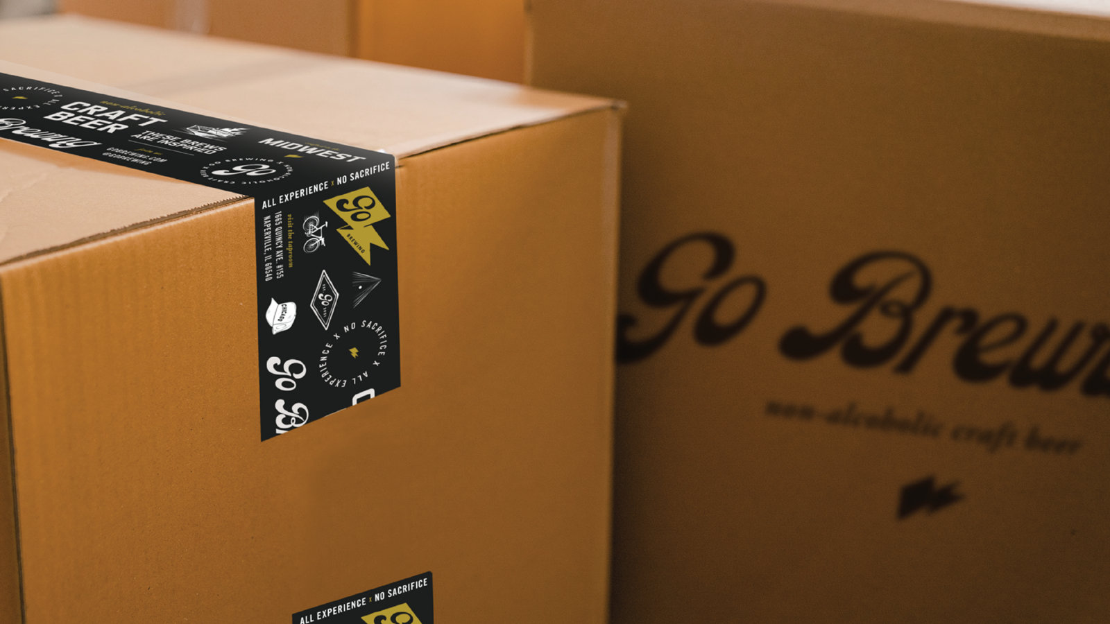 Go Brewing Packaging Design - custom tape design